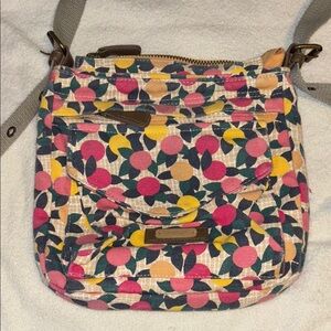 WEIRD FISH BRAND MULTI COLOR CANVAS CROSSBODY LIGHT GREEN CROSSBODY STRAP